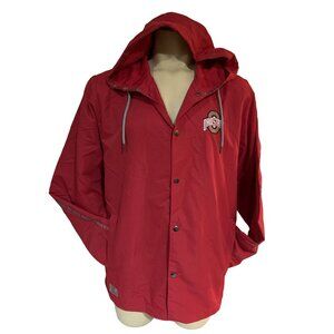 NEW Ohio State OSU Buckeyes Colosseum Athletics Red Snap Hoodie Jacket Men's L